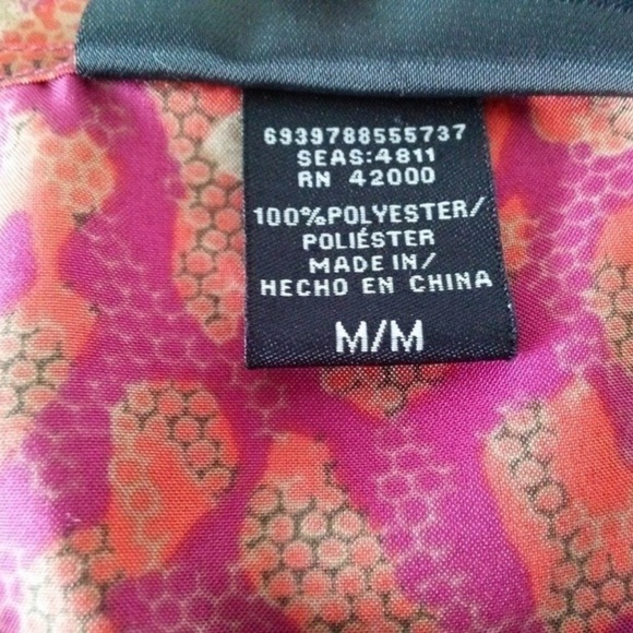 Attention Sleeveless Multi Brown Rust Top Medium - Picture 5 of 5